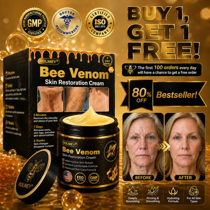🧩Rolimey® Bee venom Pro Comprehensive Cream —Tightening for Skin Types 🔥