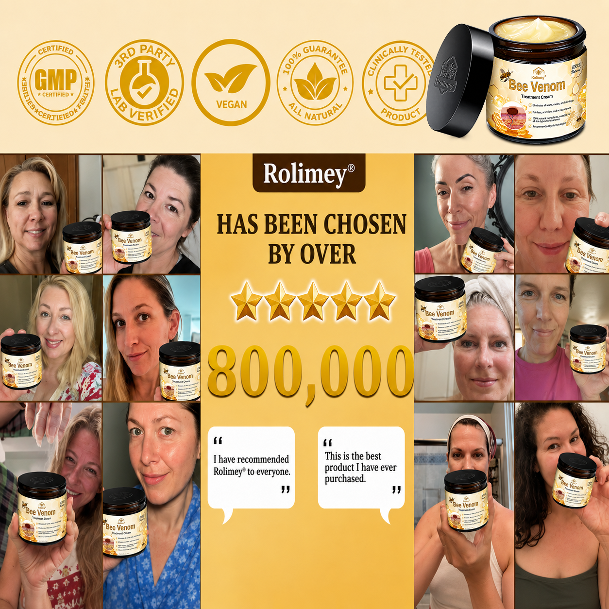 🔥Rolimey® Bee Venom Skin Treatment Cream