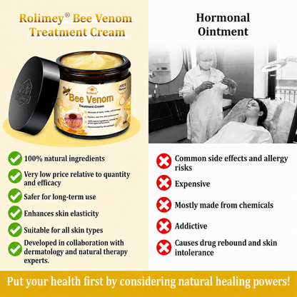 🌿Rolimey® Bee Venom Skin Treatment Cream - (Helping with acne, wart, rosacea, psoriasis, age spots, eczema, and reducing the appearance of stretch marks)