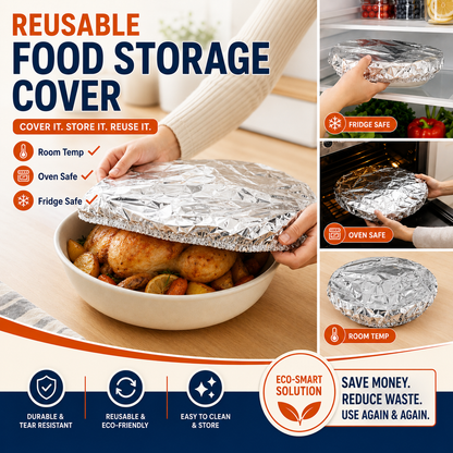 🔥Last Day 50% OFF🔥-- Reusable Heat-Locking Aluminum Foil Food Cover