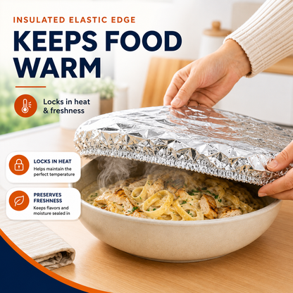 🔥Last Day 50% OFF🔥-- Reusable Heat-Locking Aluminum Foil Food Cover