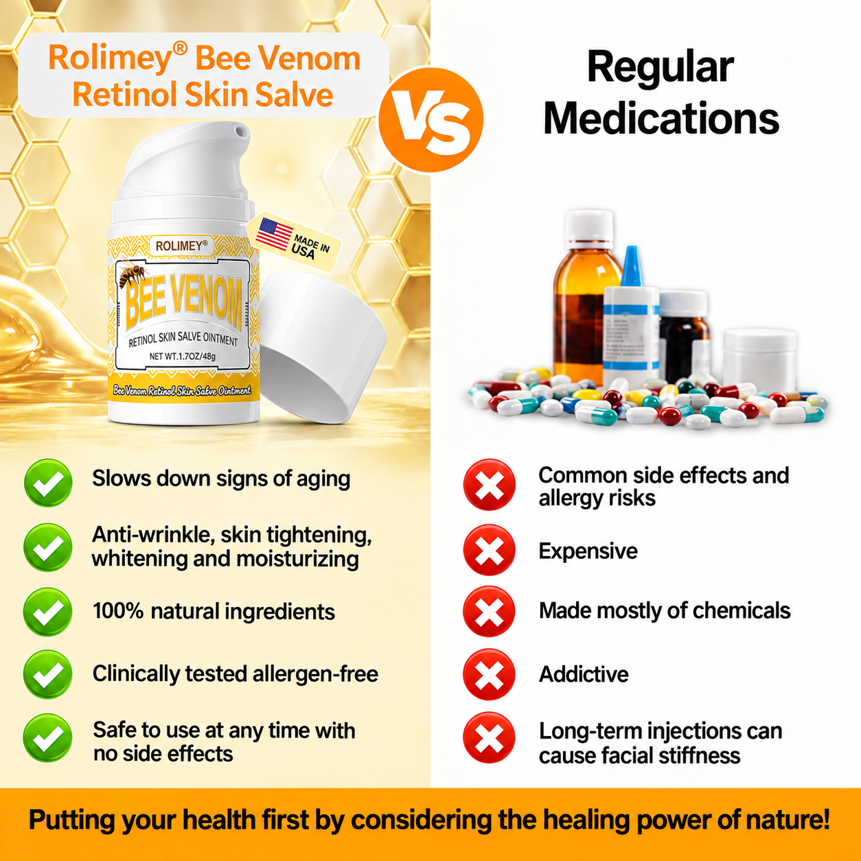 [Official Brand Store]🐝Rolimey® Bee Venom Retinol Skin Salve Ointment