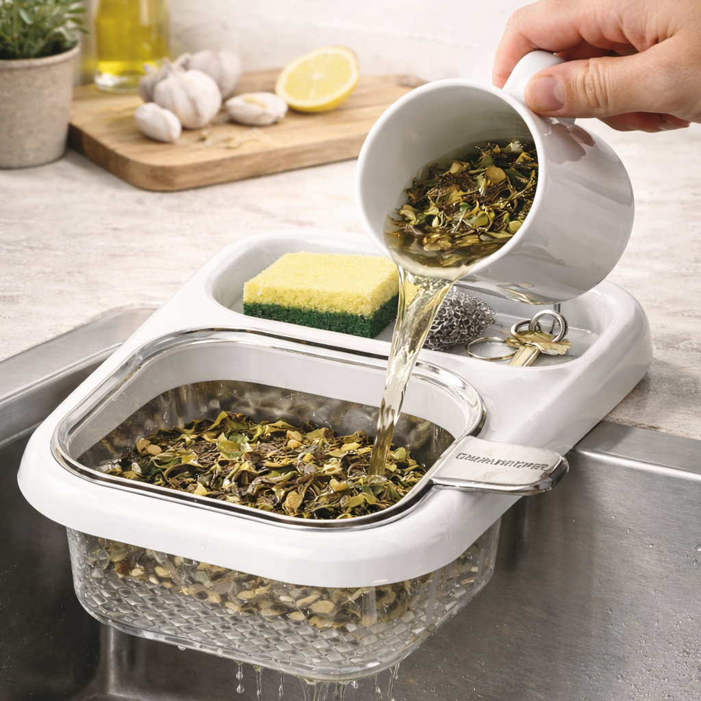 Julentia® Sink Strainer Basket – Clean, Drain & Organize in One
