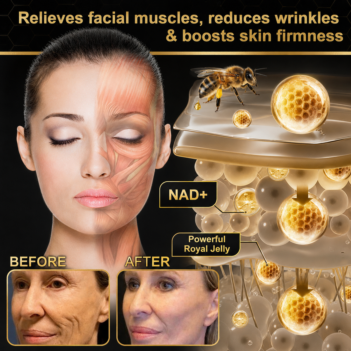 🧩Rolimey® Bee venom Pro Comprehensive Cream —Tightening for Skin Types 🔥
