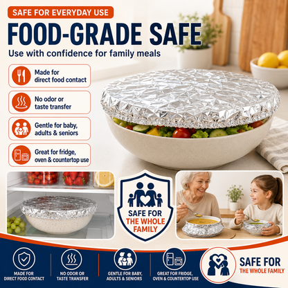 🔥Last Day 50% OFF🔥-- Reusable Heat-Locking Aluminum Foil Food Cover
